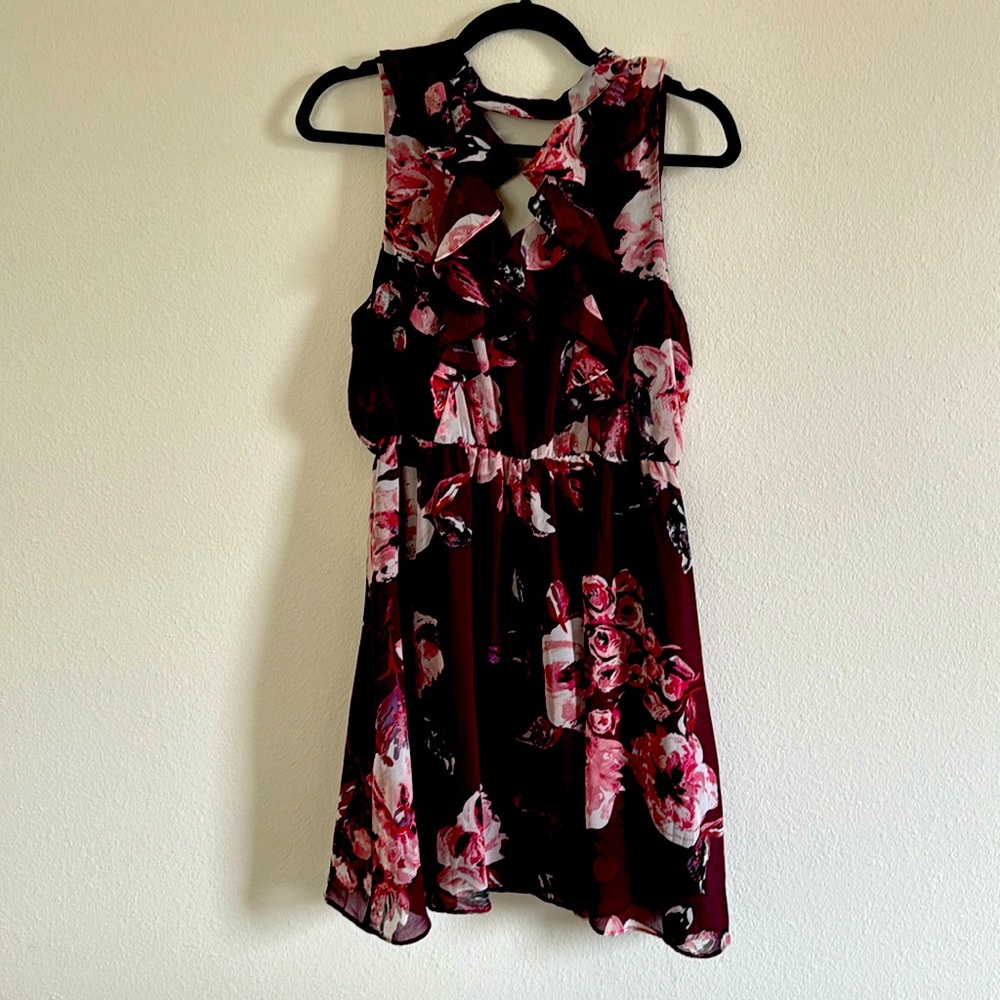 Blue Rain. Burgundy dress. Size L